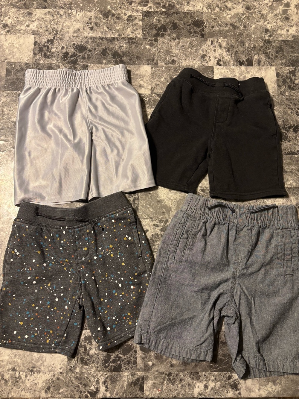 Garanimals Kids Shorts Set - Black, Light Gray, Charcoal Speckle, Denim Gray